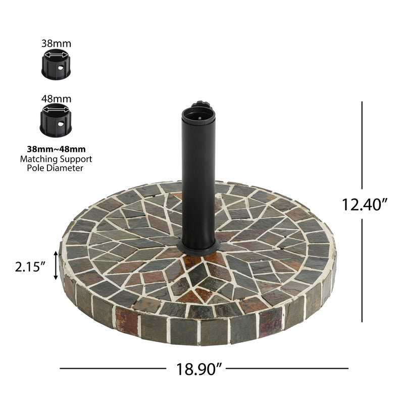Enzo Tile Round Umbrella Base by HouseOfZazla