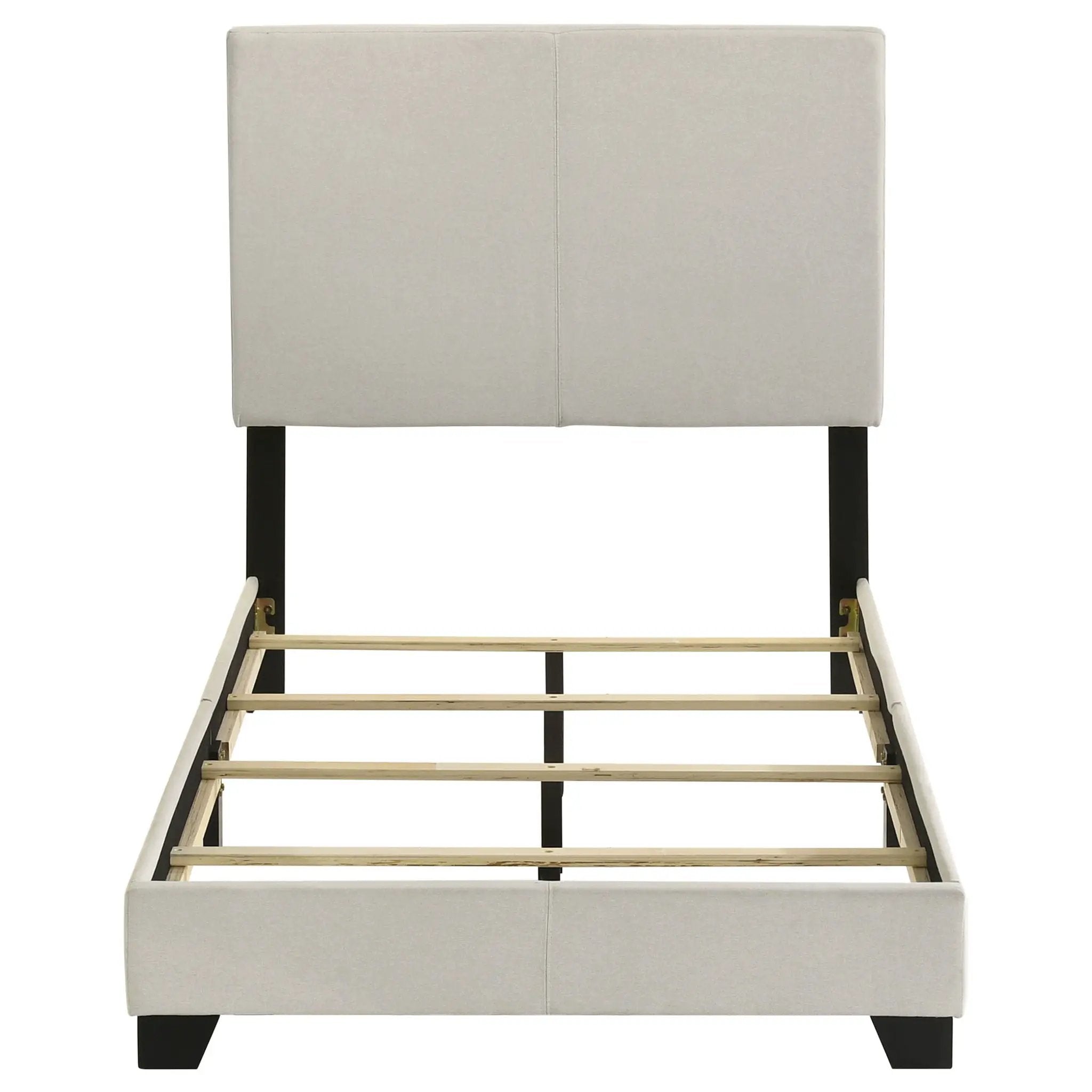 Dorian Fabric Upholstered Twin Panel Bed Cream by Unique Piece Furniture