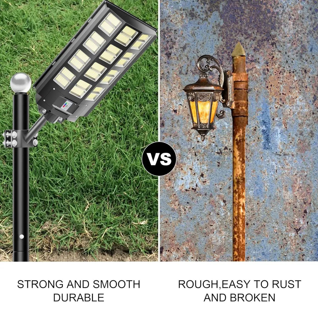 20Ft Commercial Grade Street/Parking/Flag Light Pole, Aluminum + Cage 1-Pack by Outdoor Solar Outlet