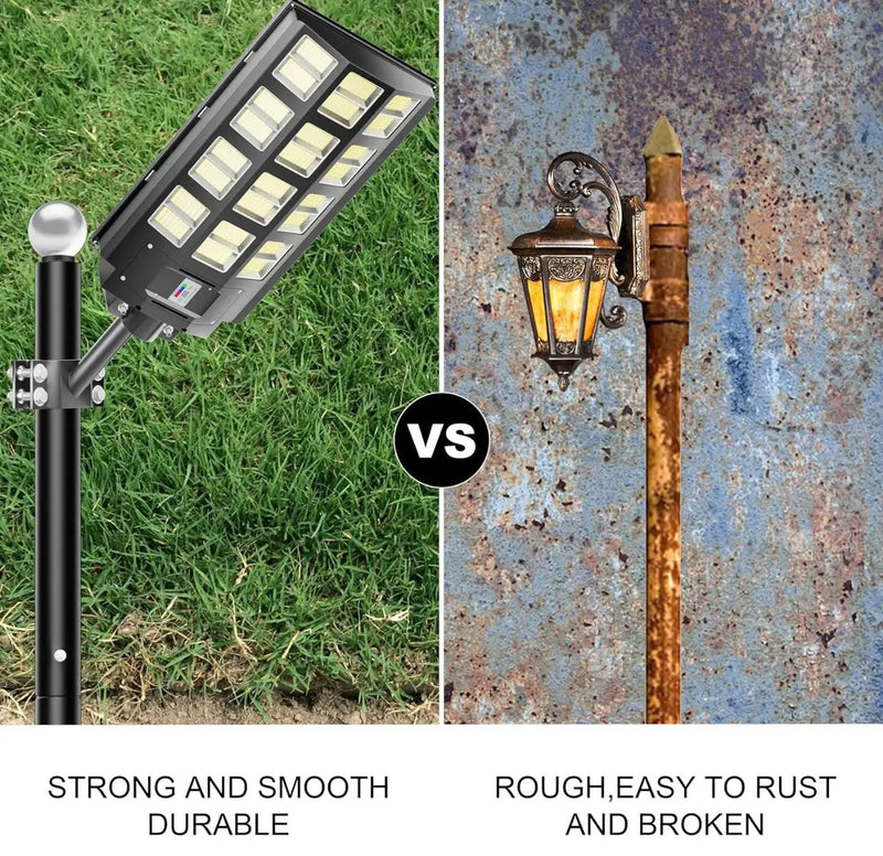 20Ft Commercial Grade Street/Parking/Flag Light Pole, Aluminum + Cage 1-Pack by Outdoor Solar Outlet