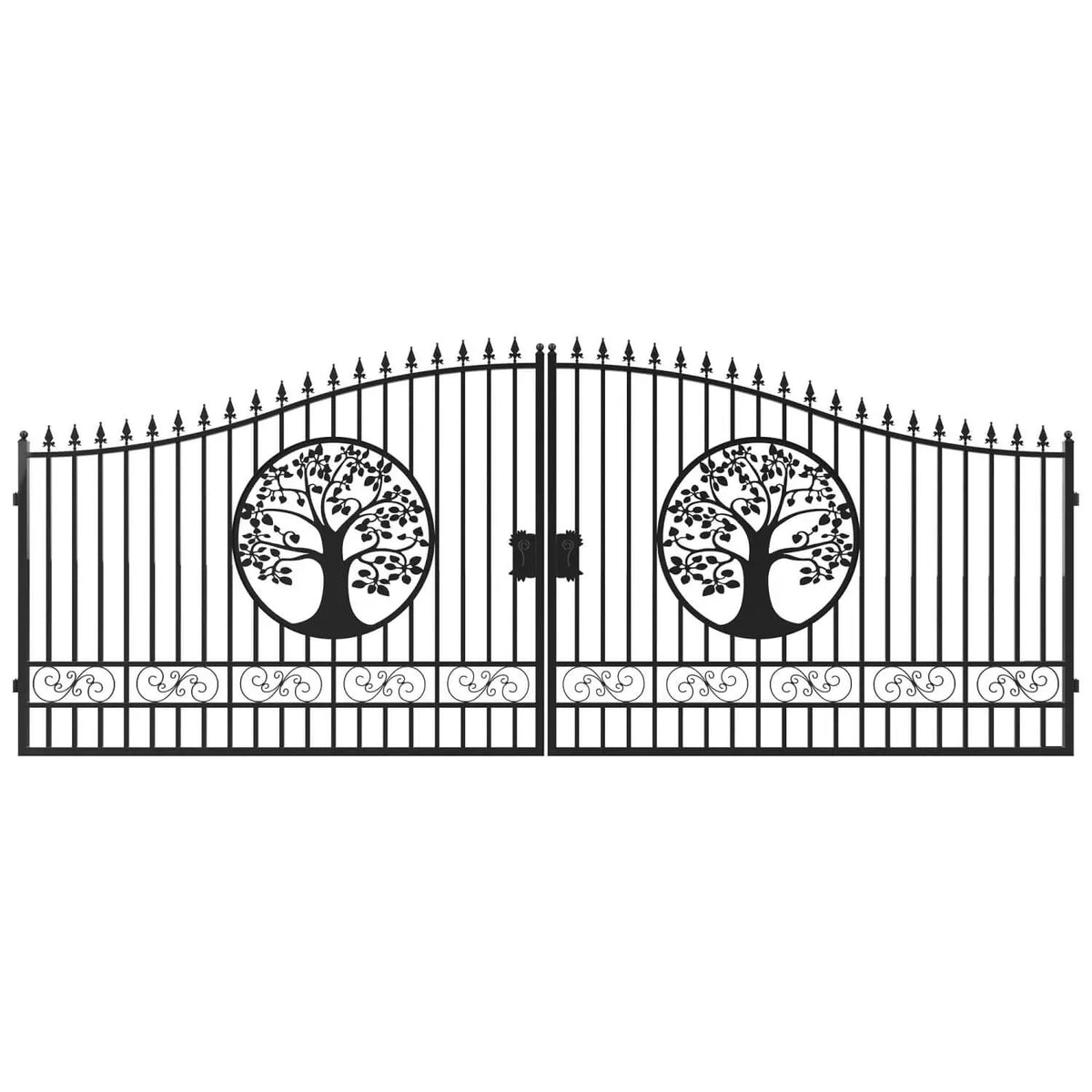 20x8 ft Steel Dual Swing Driveway Gate, photo 33 of 56