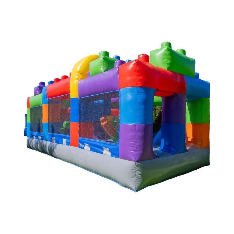 20FT Giant Multicolor Block Inflatable Obstacle Course With Large Mesh Windows (SAK75192) by SAKSBY WHOLESALE