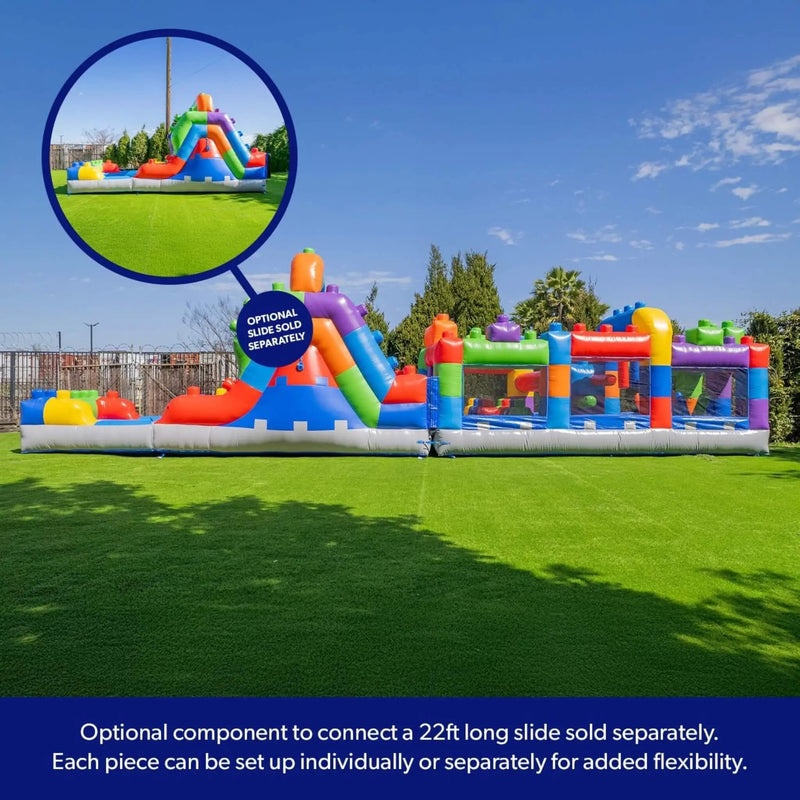 20FT Giant Multicolor Block Inflatable Obstacle Course With Large Mesh Windows (SAK75192) by SAKSBY WHOLESALE
