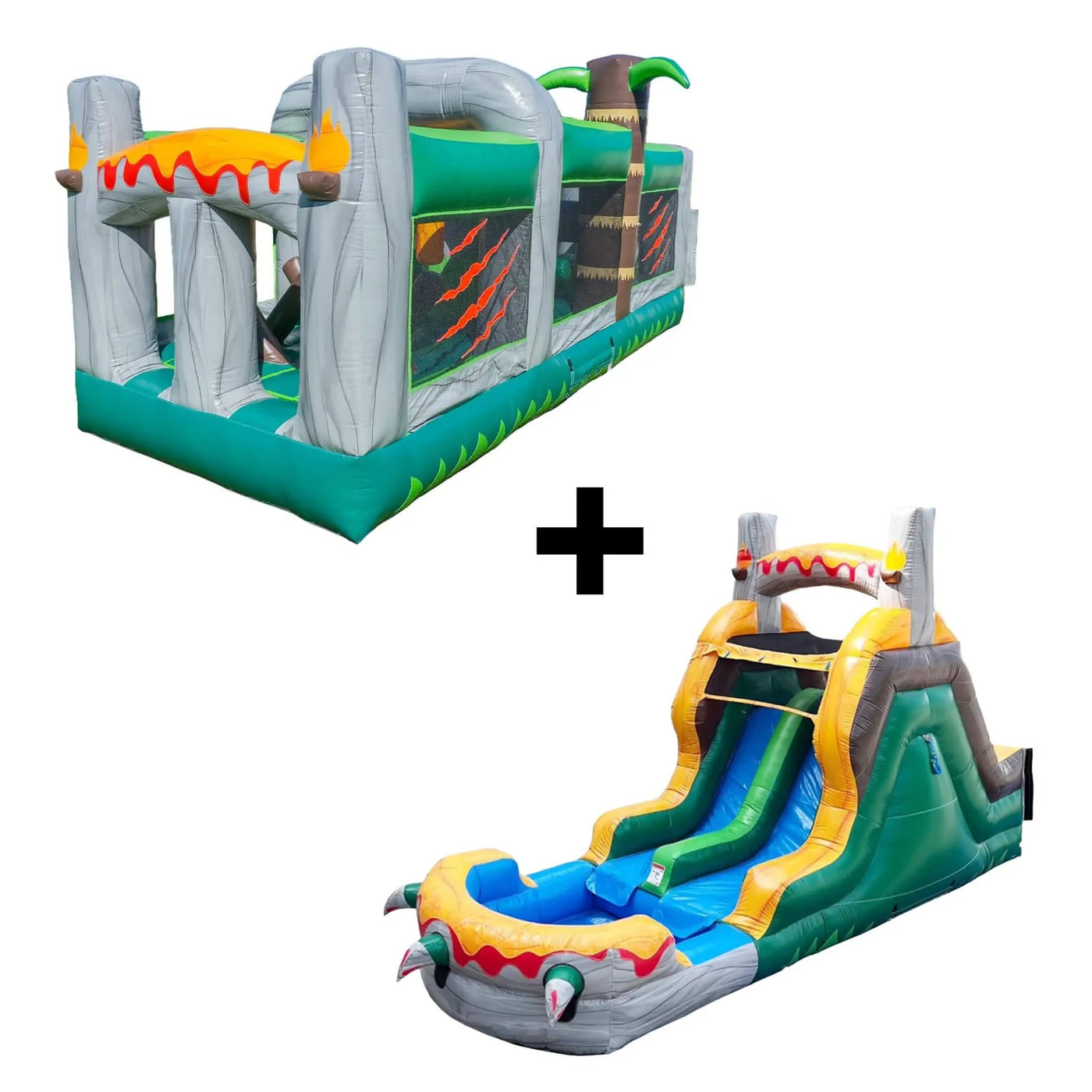 20FT Inflatable Dinosaur Obstacle Course With Blower (SAK90817) by SAKSBY WHOLESALE