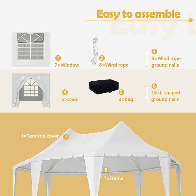 [20X15FT] Extra-Large Heavy-Duty Outdoor Waterproof Party And Wedding Tent With Steel Frame (SAK07645) by SAKSBY WHOLESALE