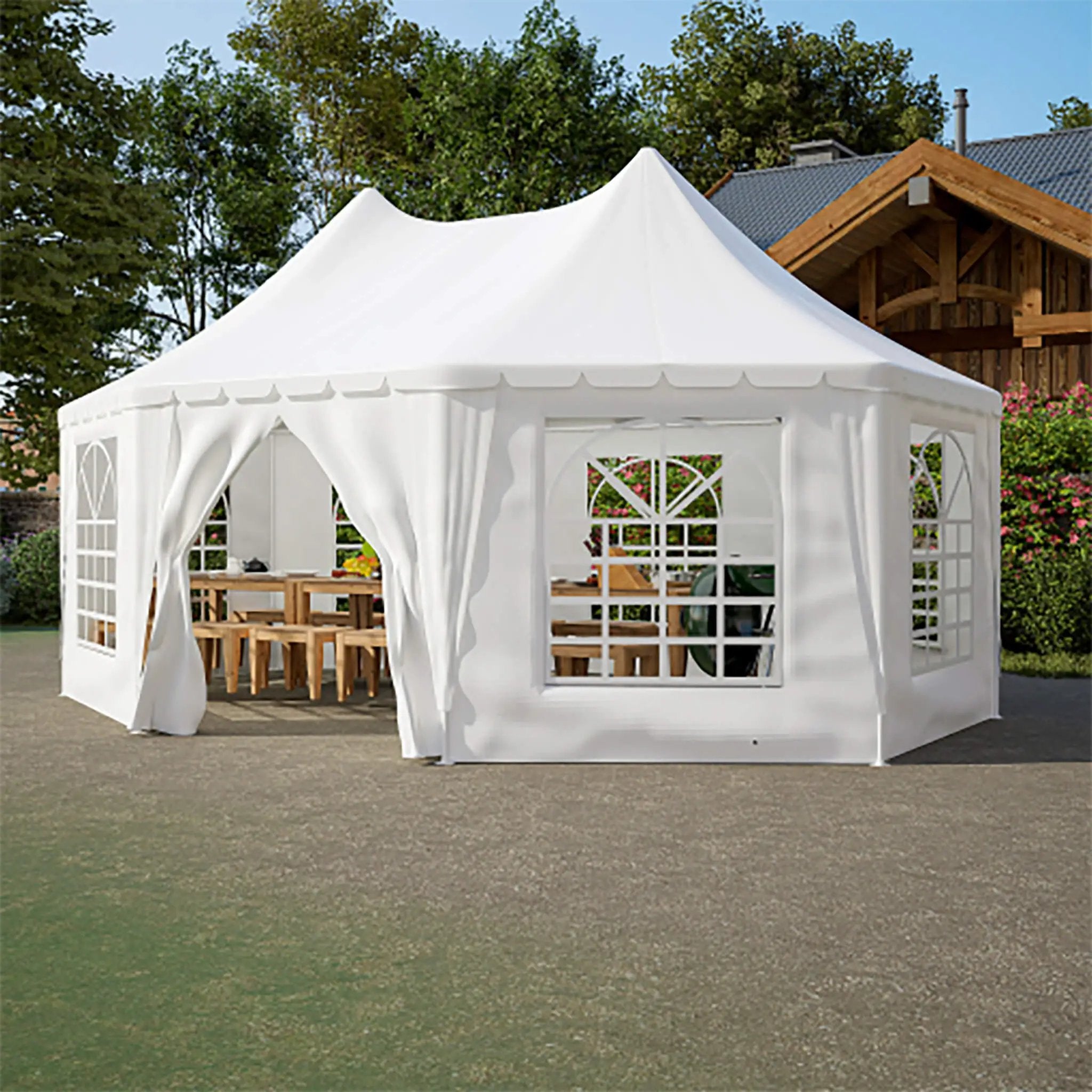 [20X15FT] Extra-Large Heavy-Duty Outdoor Waterproof Party And Wedding Tent With Steel Frame (SAK07645) by SAKSBY WHOLESALE