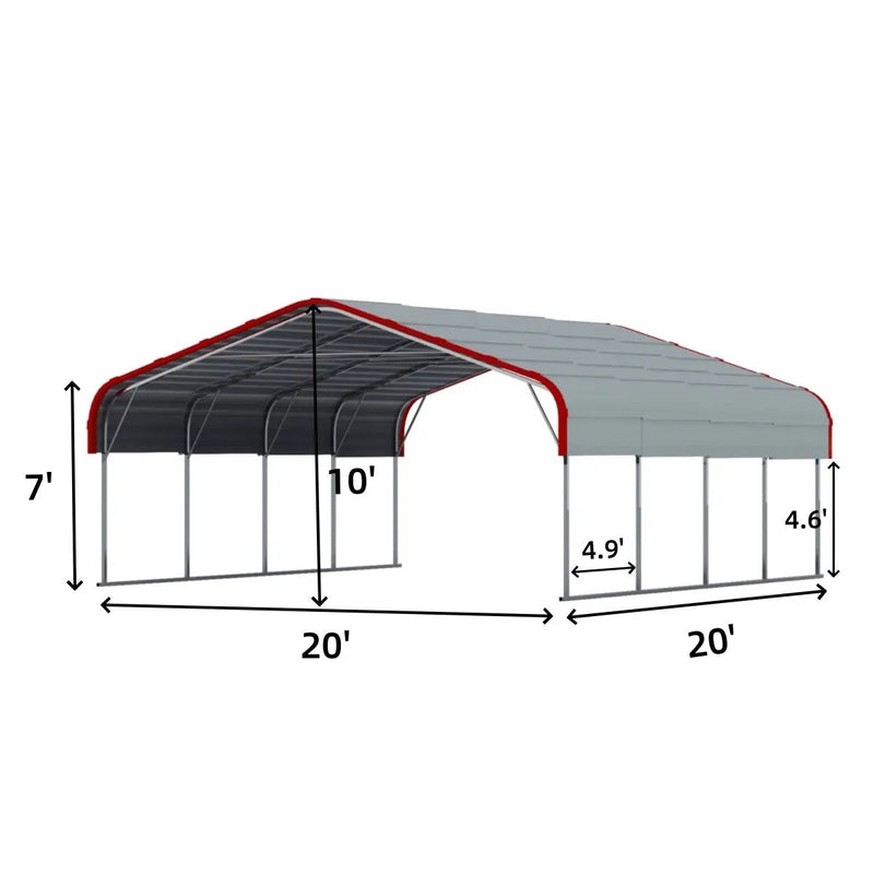 20x20 ft Outdoor Metal Carport by Chery Industrial