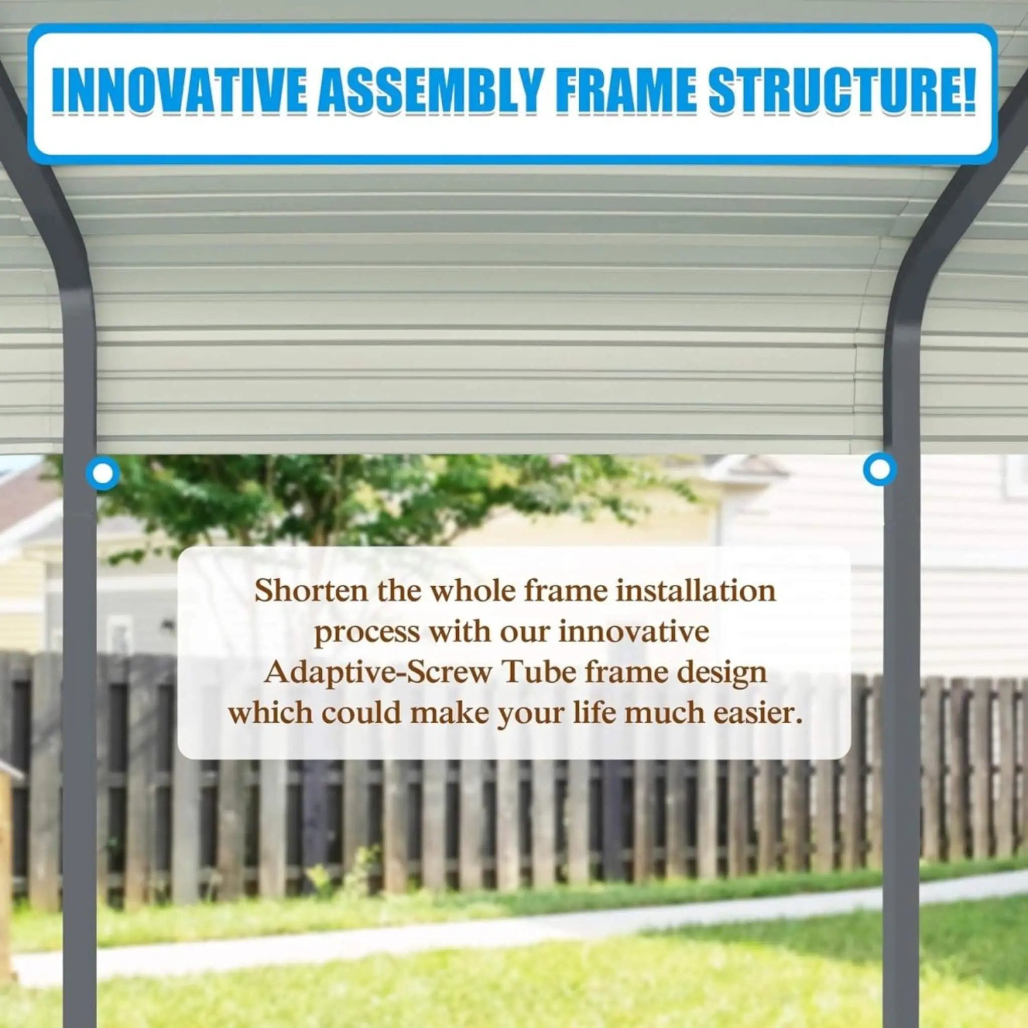 [20X20FT] Alora Extra Large Premium Heavy-Duty Outdoor Metal Carport Shelter (SAK97425) by SAKSBY WHOLESALE