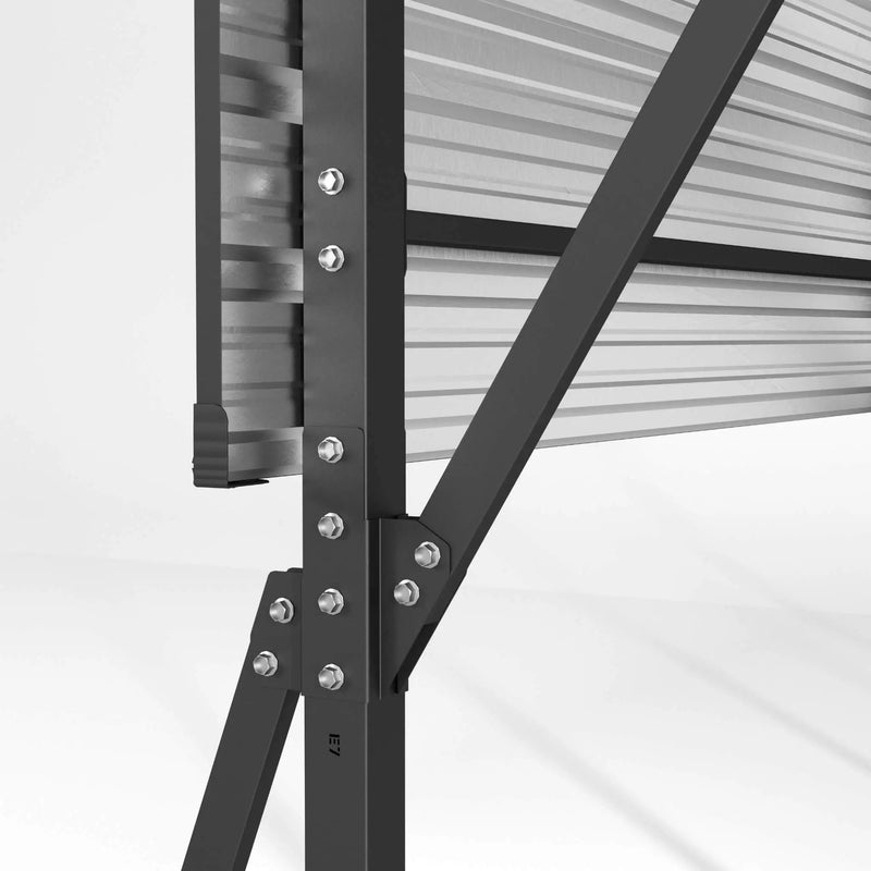 [20X20FT] Alora Extra Large Heavy-Duty Outdoor Metal Carport With Galvanized Steel Roof For Cars, Boats And Trucks (SAK75633) by SAKSBY WHOLESALE