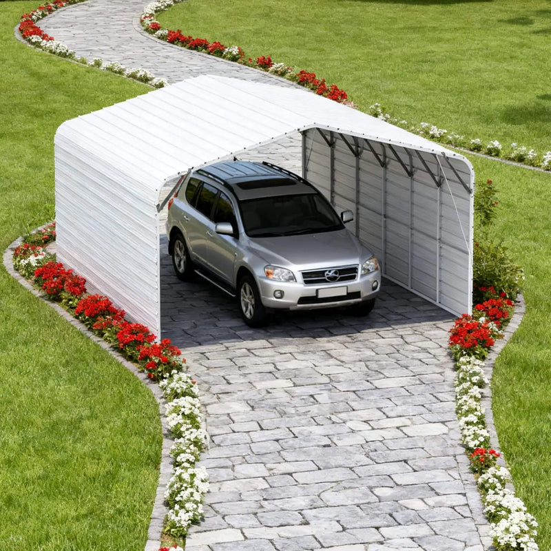 [20X30FT] Alora Heavy-Duty Outdoor Galvanized Steel Carport (SAK21596) by SAKSBY WHOLESALE