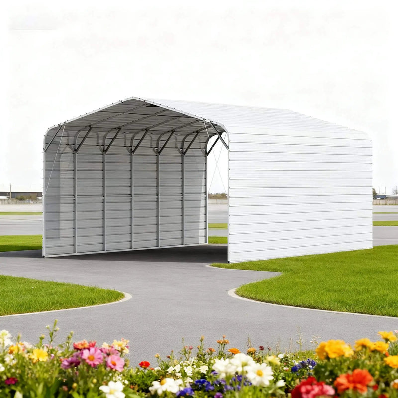 [20X30FT] Alora Heavy-Duty Outdoor Galvanized Steel Carport (SAK21596) by SAKSBY WHOLESALE