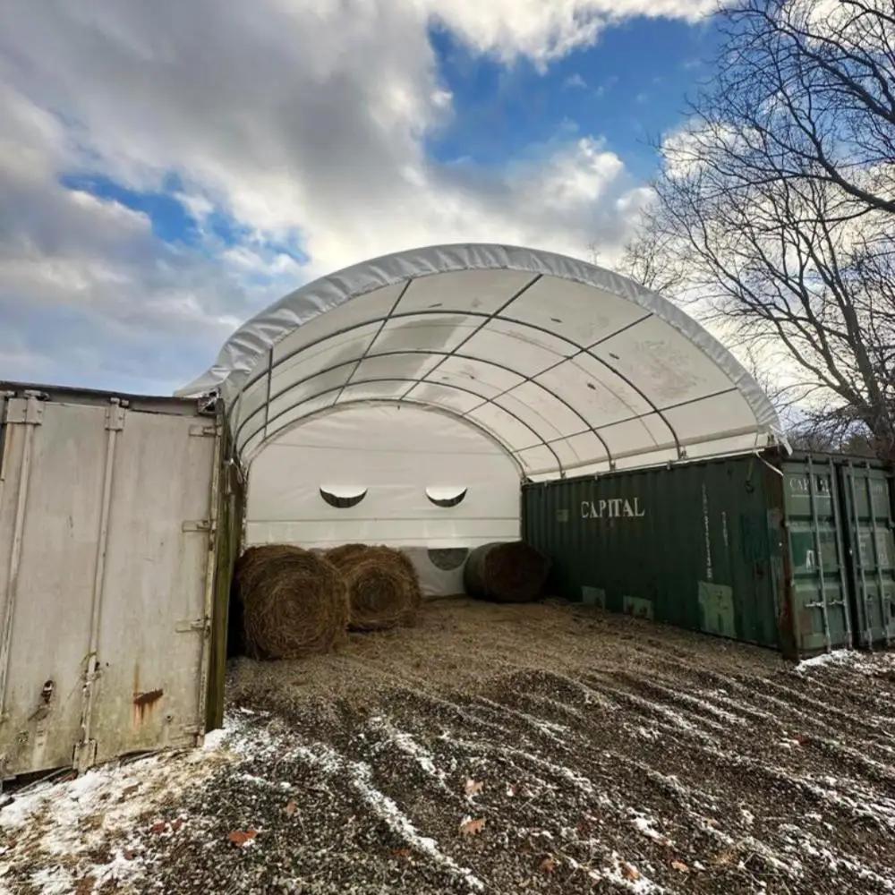 20x40 ft Container Shelter with Closed Back Panel by Chery Industrial