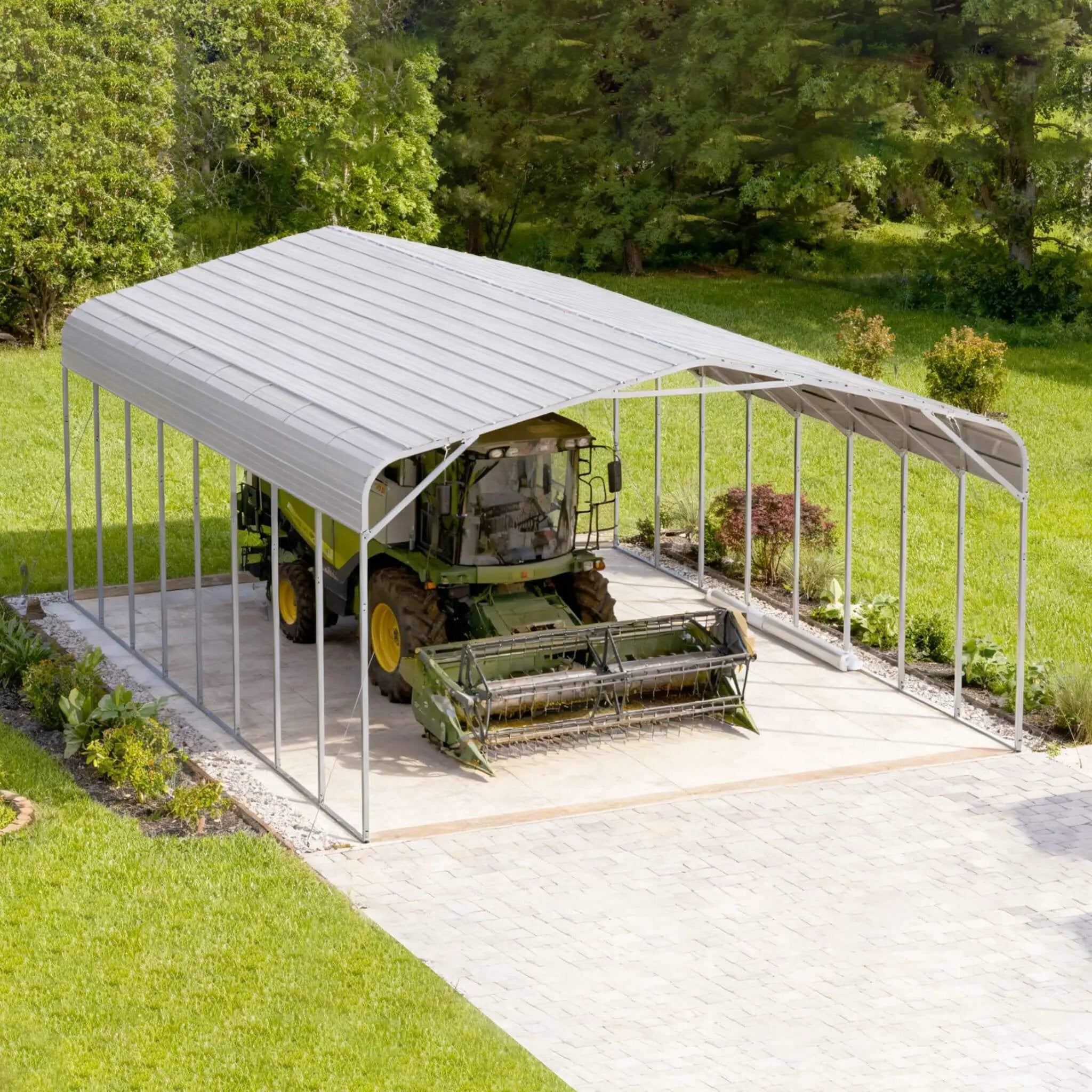 [20X40FT] Alora Heavy-Duty Outdoor High-Clearance Metal Carport (SAK67509) by SAKSBY WHOLESALE