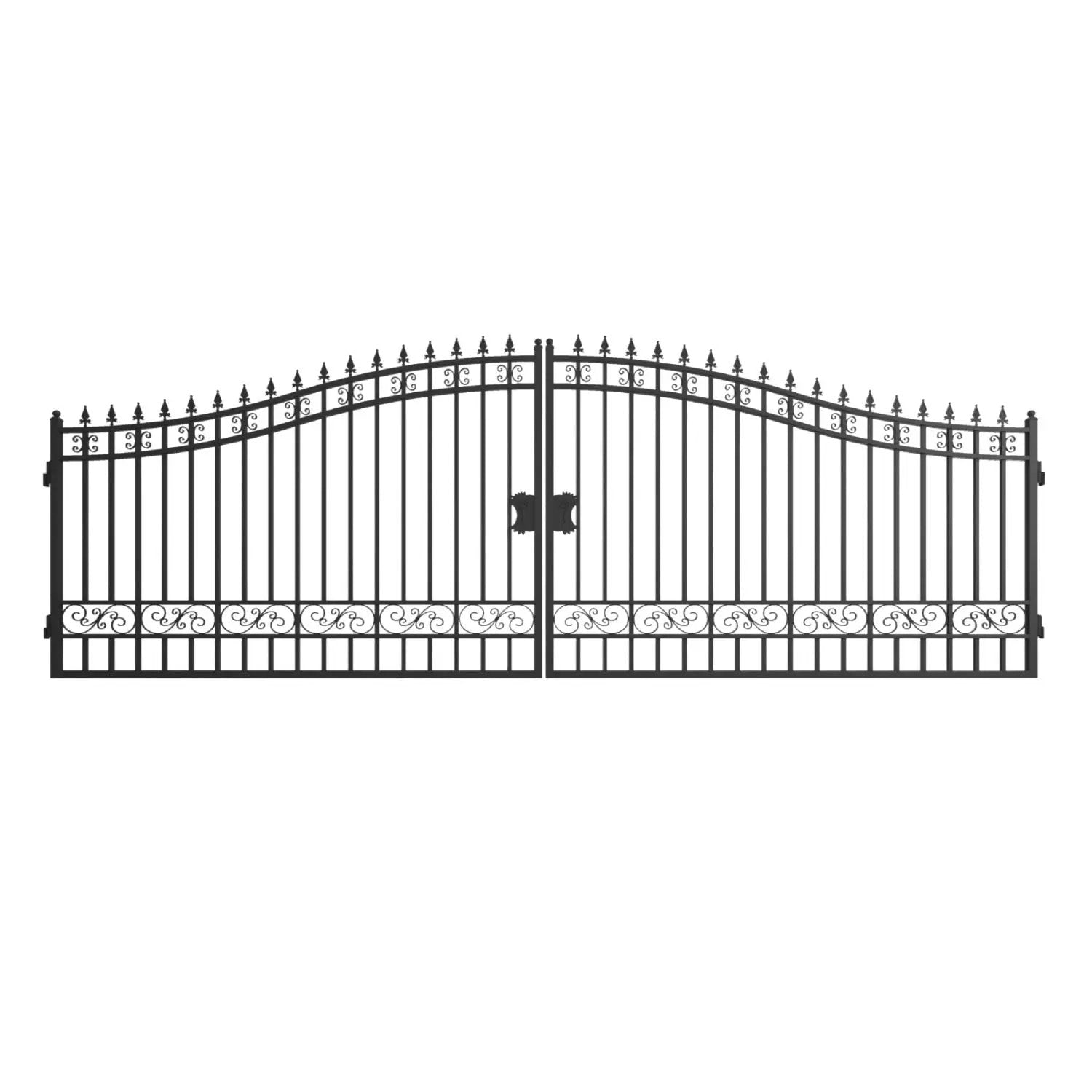 20x8 ft Steel Dual Swing Driveway Gate by Chery Industrial