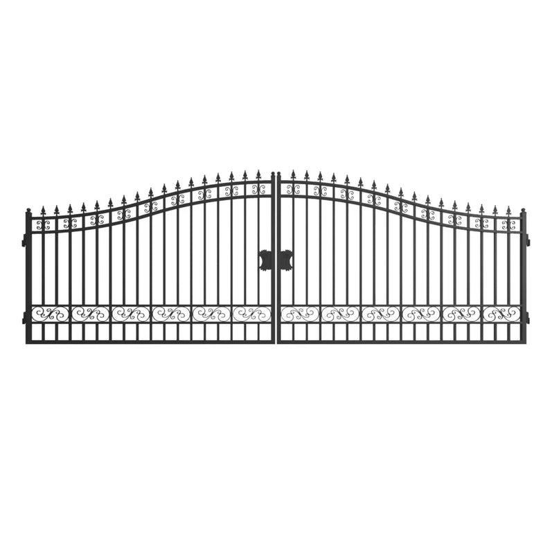 20x8 ft Steel Dual Swing Driveway Gate by Chery Industrial