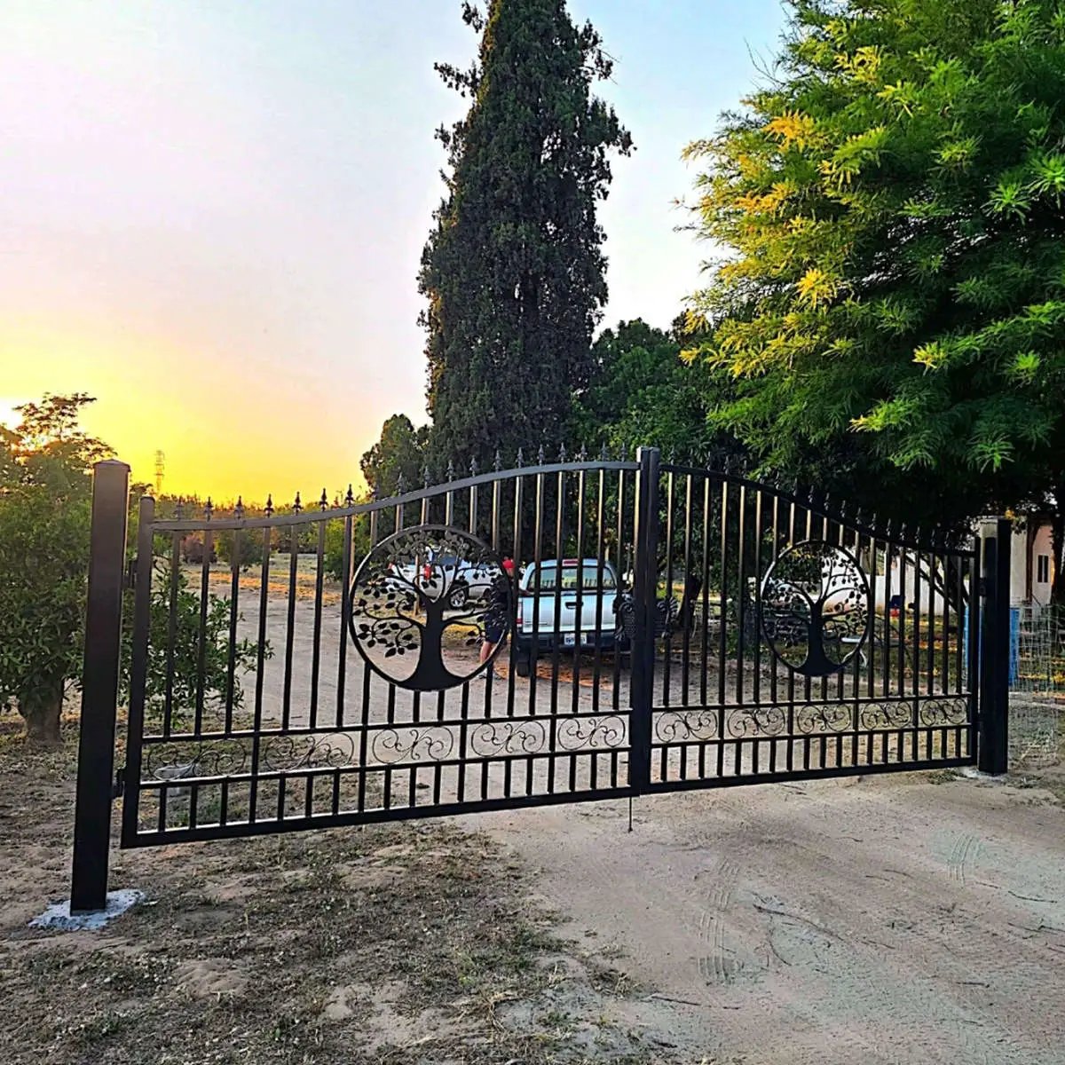 20x8 ft Steel Dual Swing Driveway Gate, photo 40 of 56