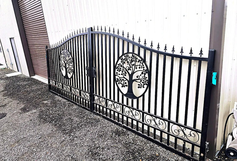 20x8 ft Steel Dual Swing Driveway Gate by Chery Industrial