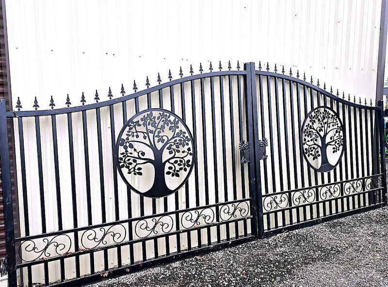 20x8 ft Steel Dual Swing Driveway Gate by Chery Industrial
