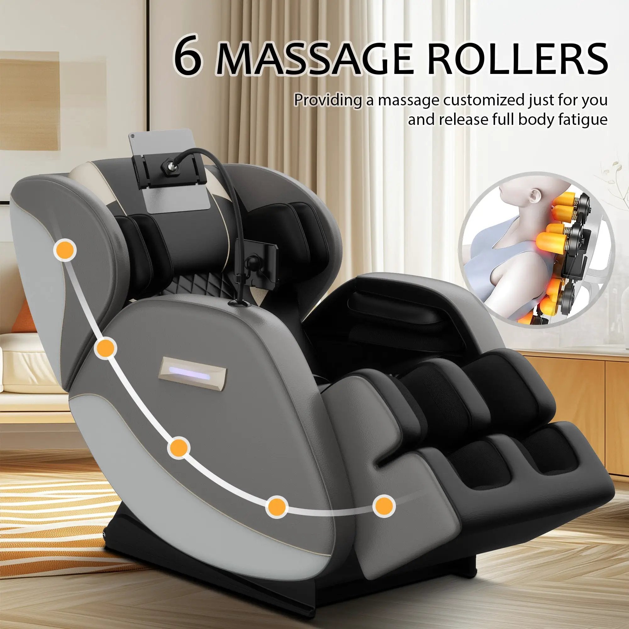 Massage Chair Recliner with Zero Gravity and Full Body Air Pressure by HouseOfZazla