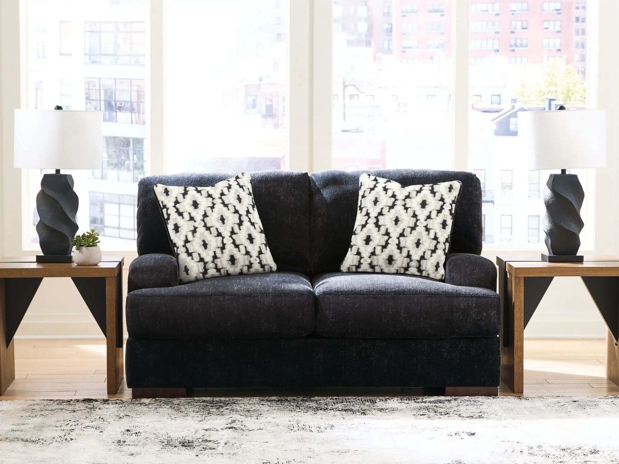 Whitmore Manor - Loveseat - Black Pearl by Unique Piece Furniture