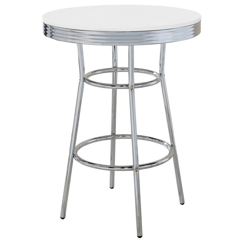 Werner - Round Bar Table - White by HouseOfZazla