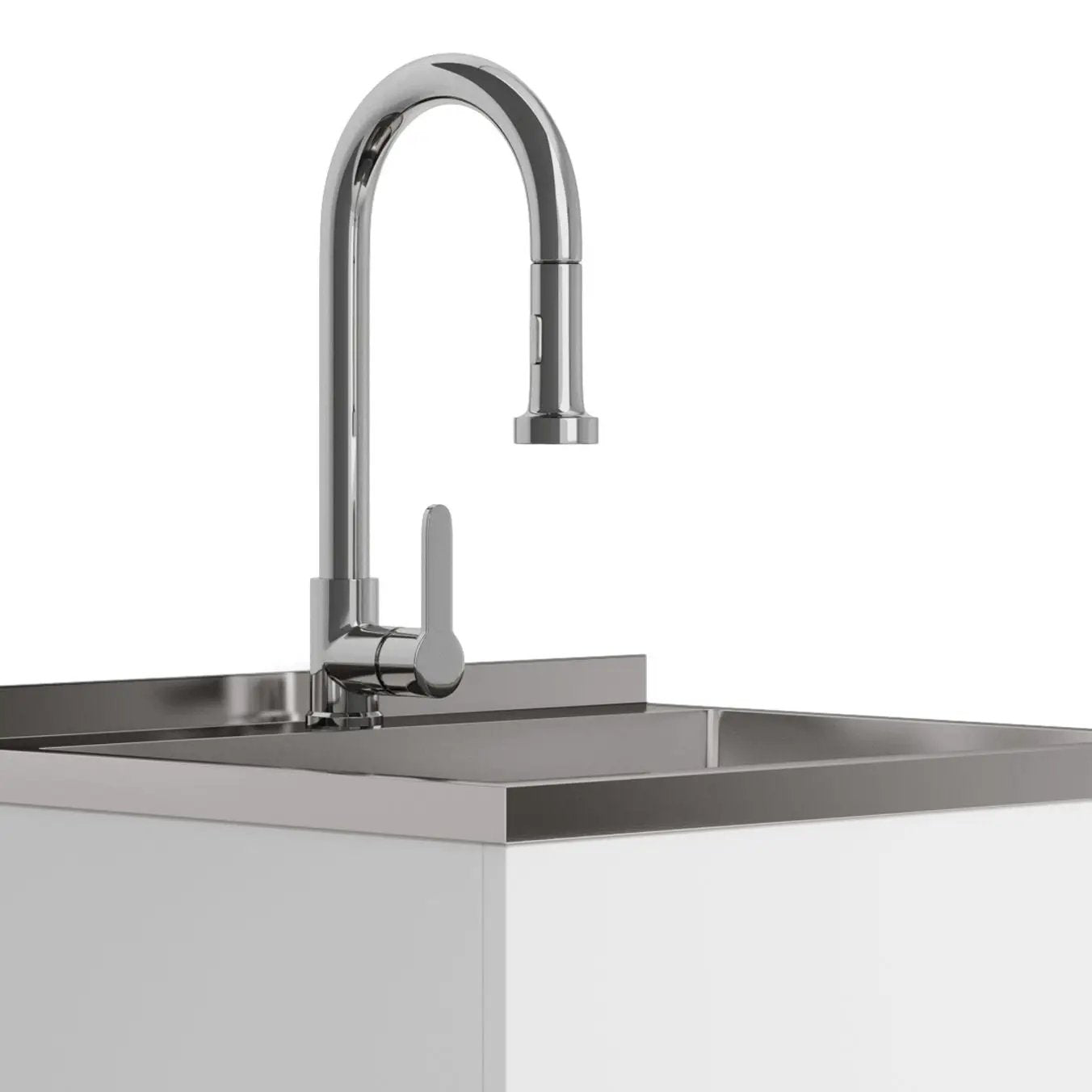 Metro - Laundry Cabinet & Faucet And Stainless Steel Sink by HouseOfZazla