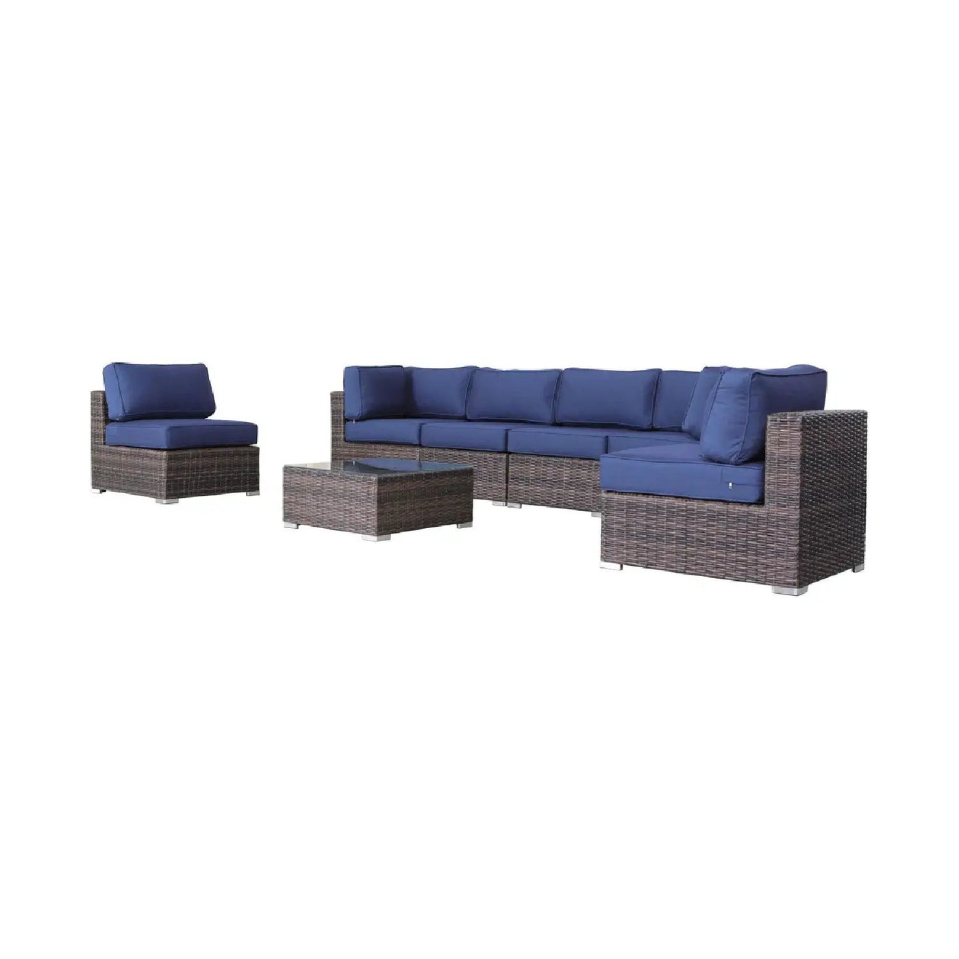 Seating Set With Cushions Handcrafted Wicker Design by HouseOfZazla