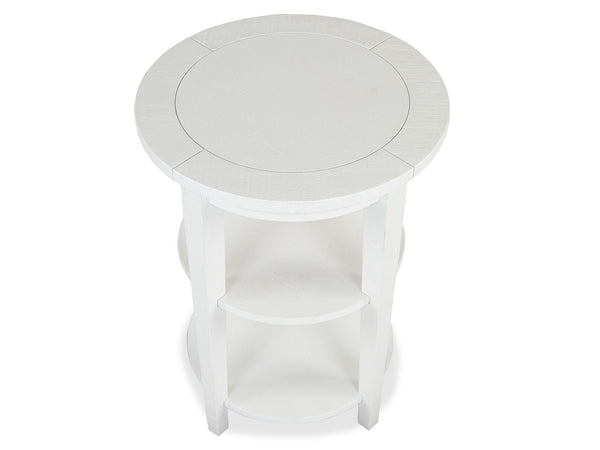 Heron Cove - Round Accent End Table - Chalk White, photo 2 of 7