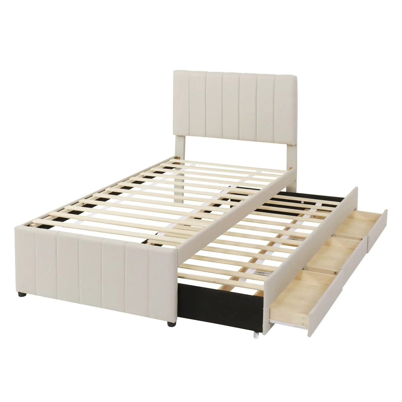 Upholstered Design Platform Bed With Trundle by HouseOfZazla