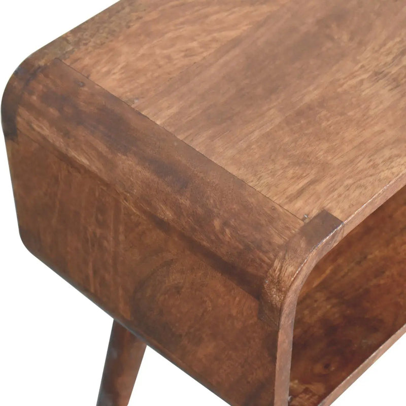 Minimalist Open Curved Nightstand by Unique Piece Furniture