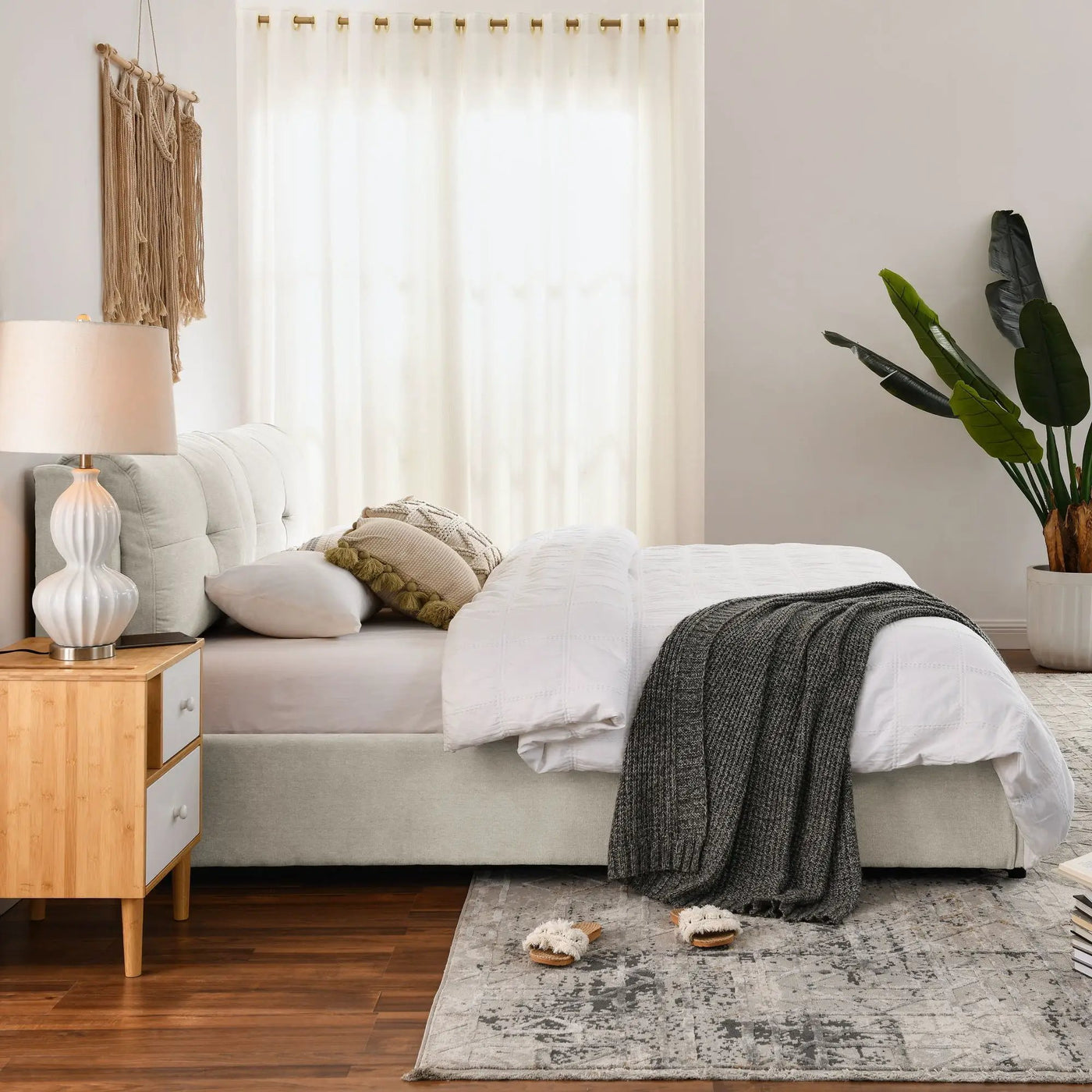 Storage Upholstered Hydraulic Platform Bed With Integrated Headboard by HouseOfZazla