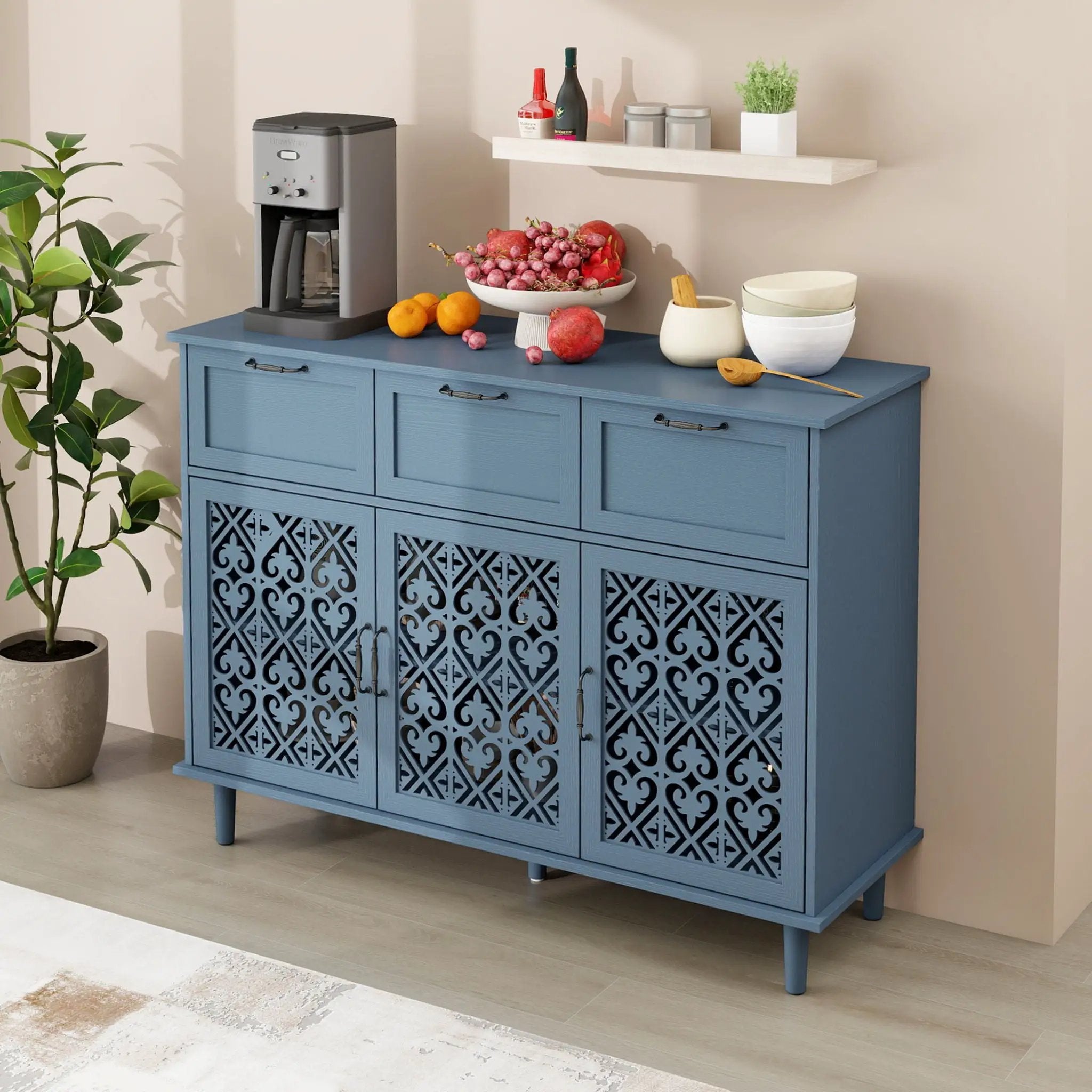 3 Door 3 Drawer Elegant Cabinet