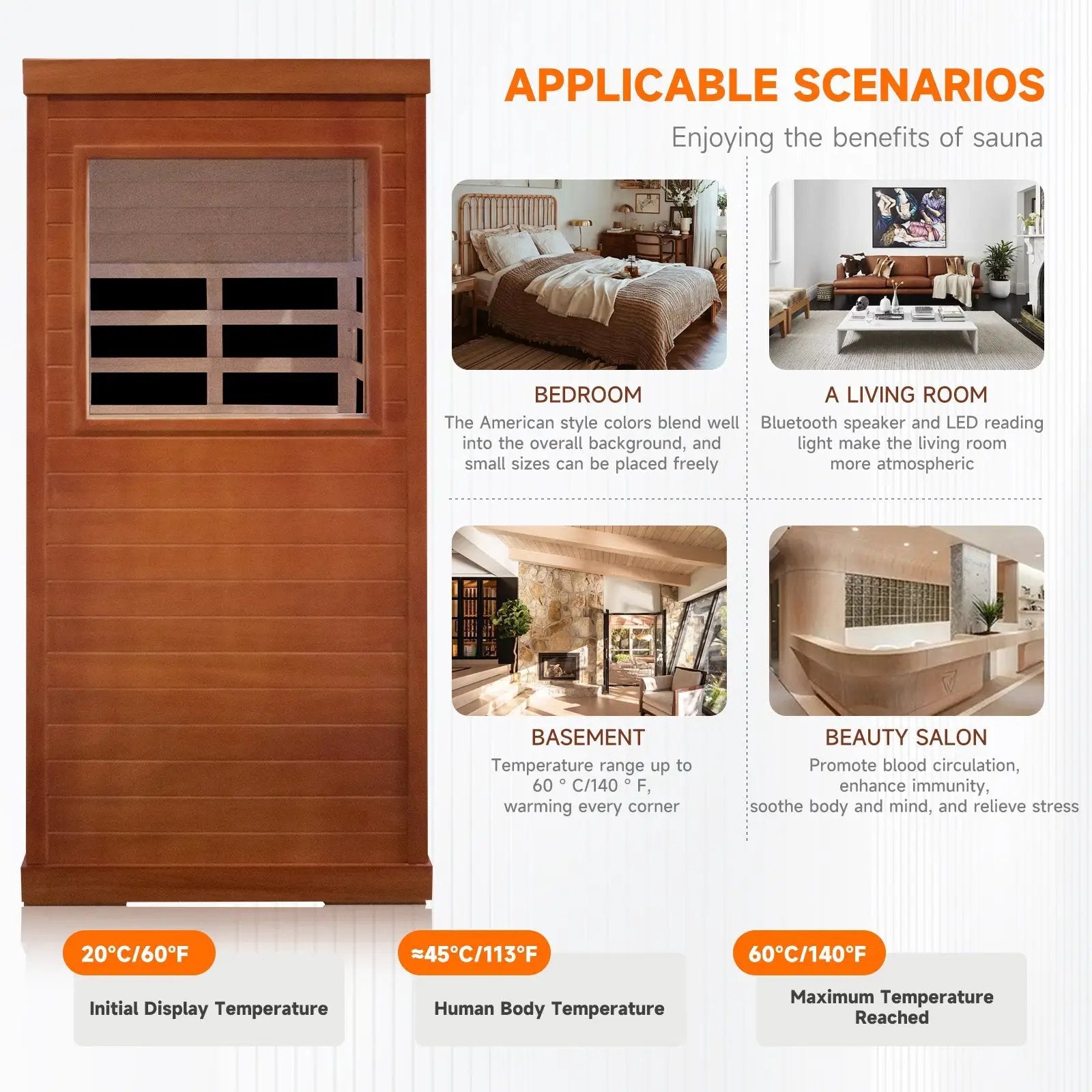 HOSAUNA Infrared Sauna Room - Single Room by HouseOfZazla