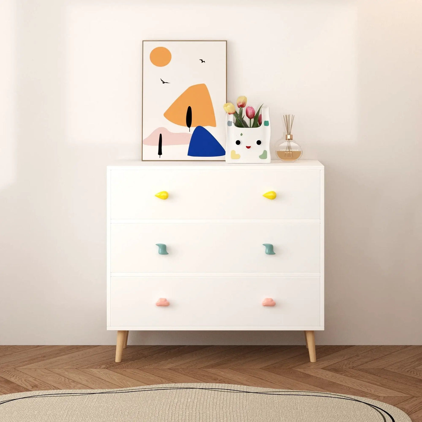 3 Drawer Dresser Storage Cabinet With Anti-Tip Safety by HouseOfZazla