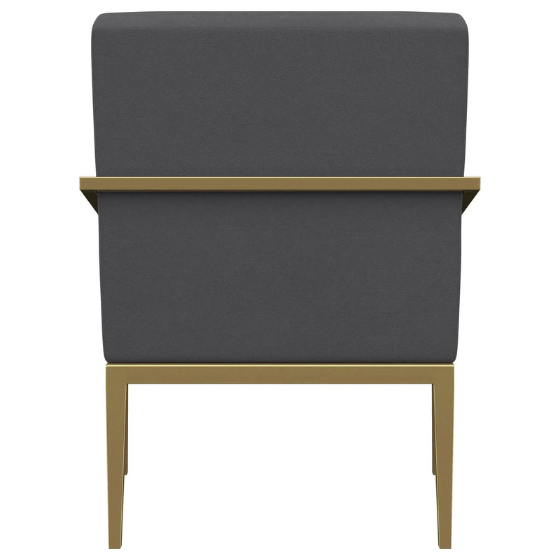 Kirra Upholstered Metal Arm Accent Chair Dark Grey by Unique Piece Furniture
