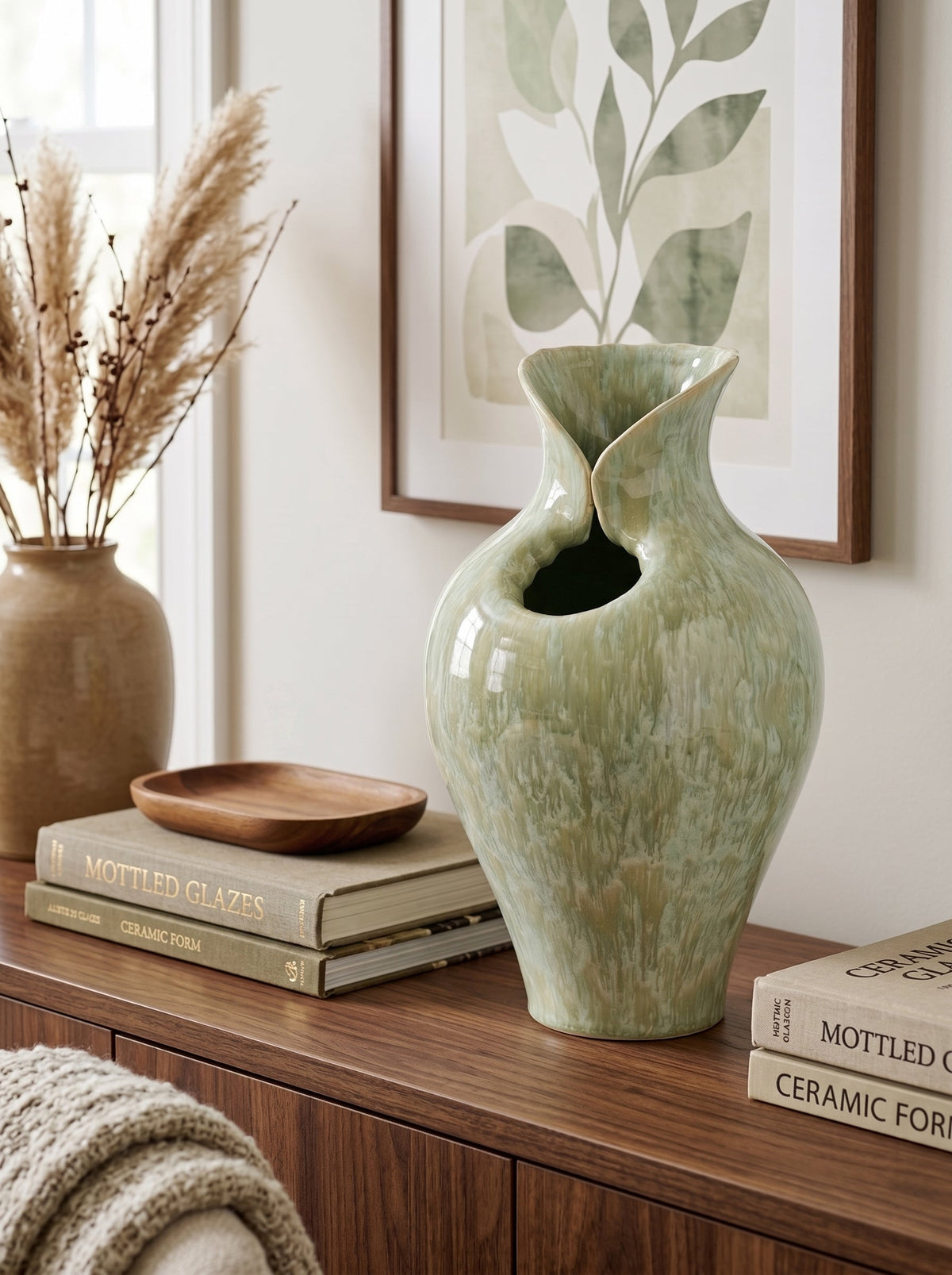 Marble-Look Stool Accent Table with Swirling Stone Finish - Beige, Green, or Black, photo 2 of 10
