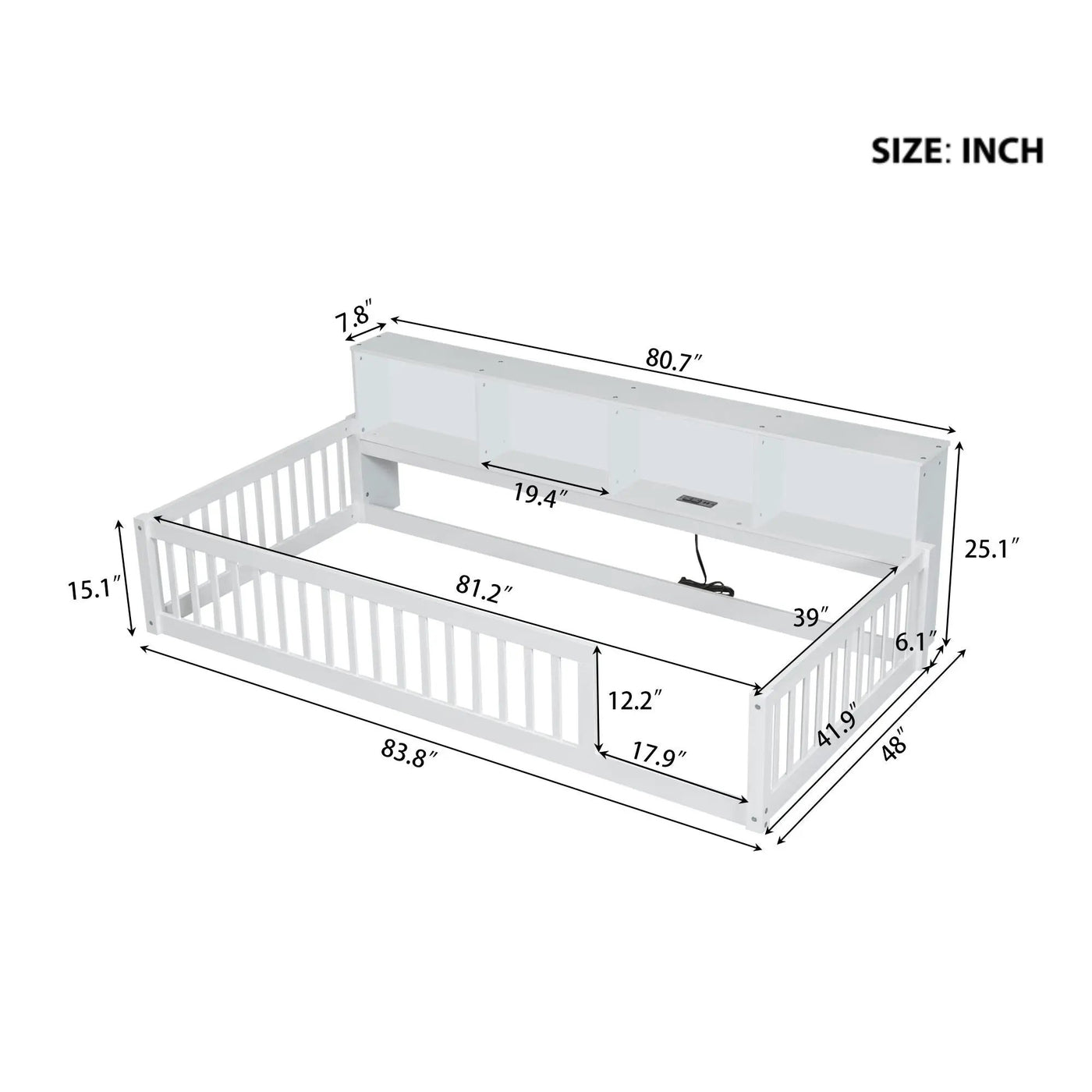 Floor Bed With Storage Cabinets And USB Ports by HouseOfZazla