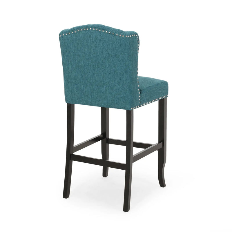 Vienna Contemporary Fabric Tufted Wingback Counter Stools (Set of 2) by HouseOfZazla