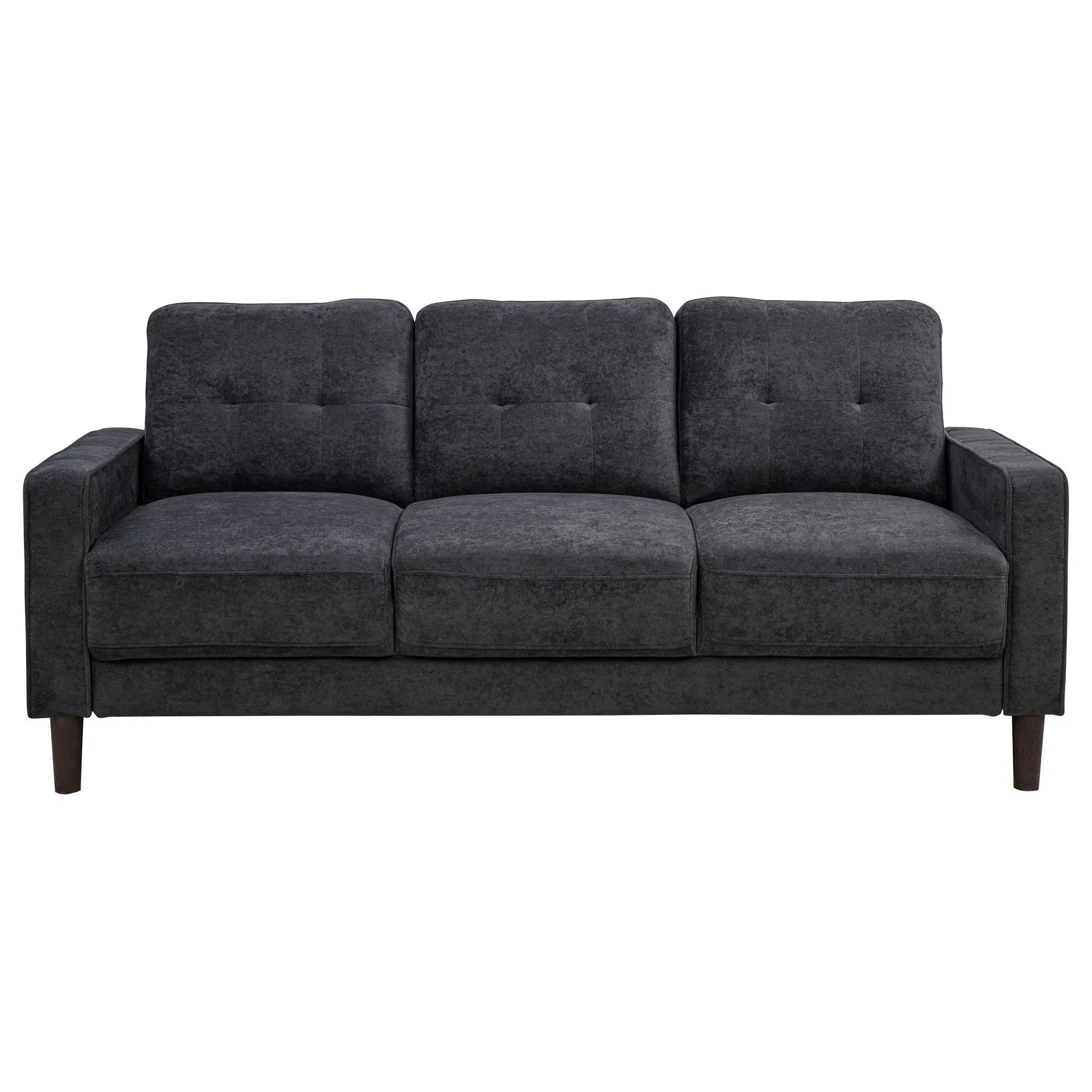 Bowen II 2-piece Upholstered Track Arm Sofa Set Steel Grey by Unique Piece Furniture