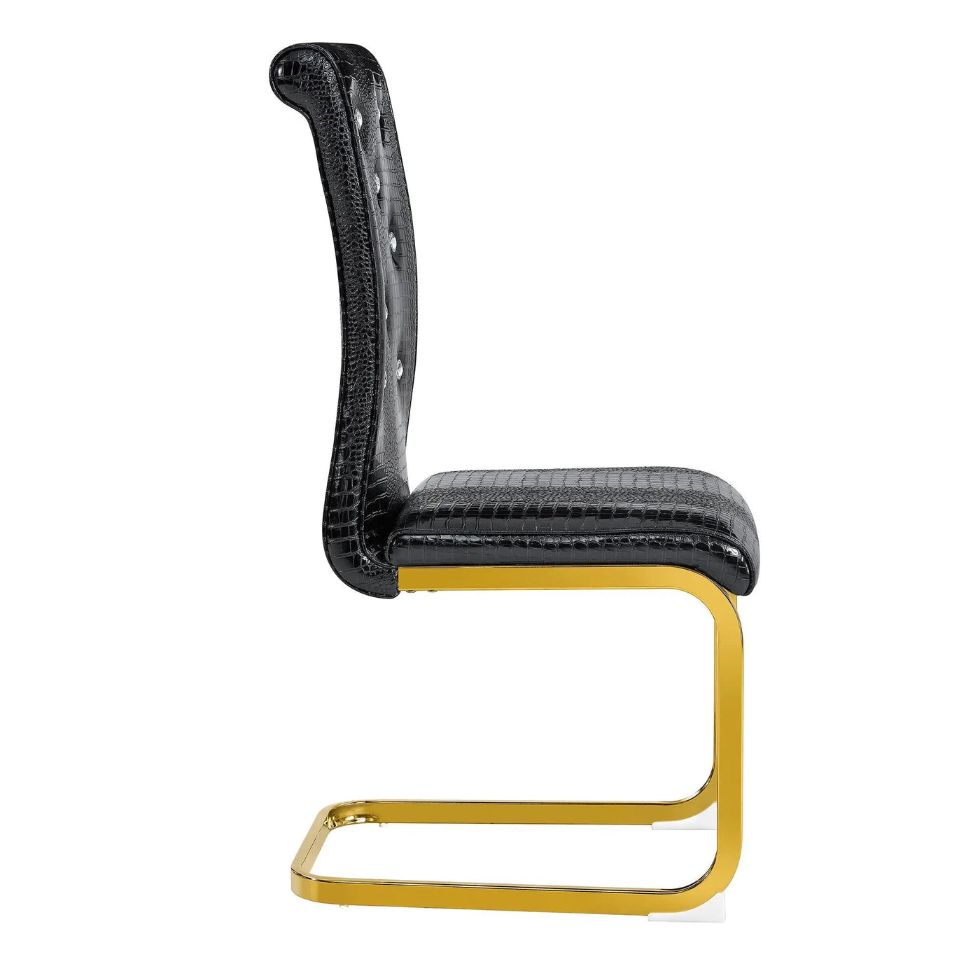 Elegant Design Alligator Skin Upholstered Dining Chairs by HouseOfZazla