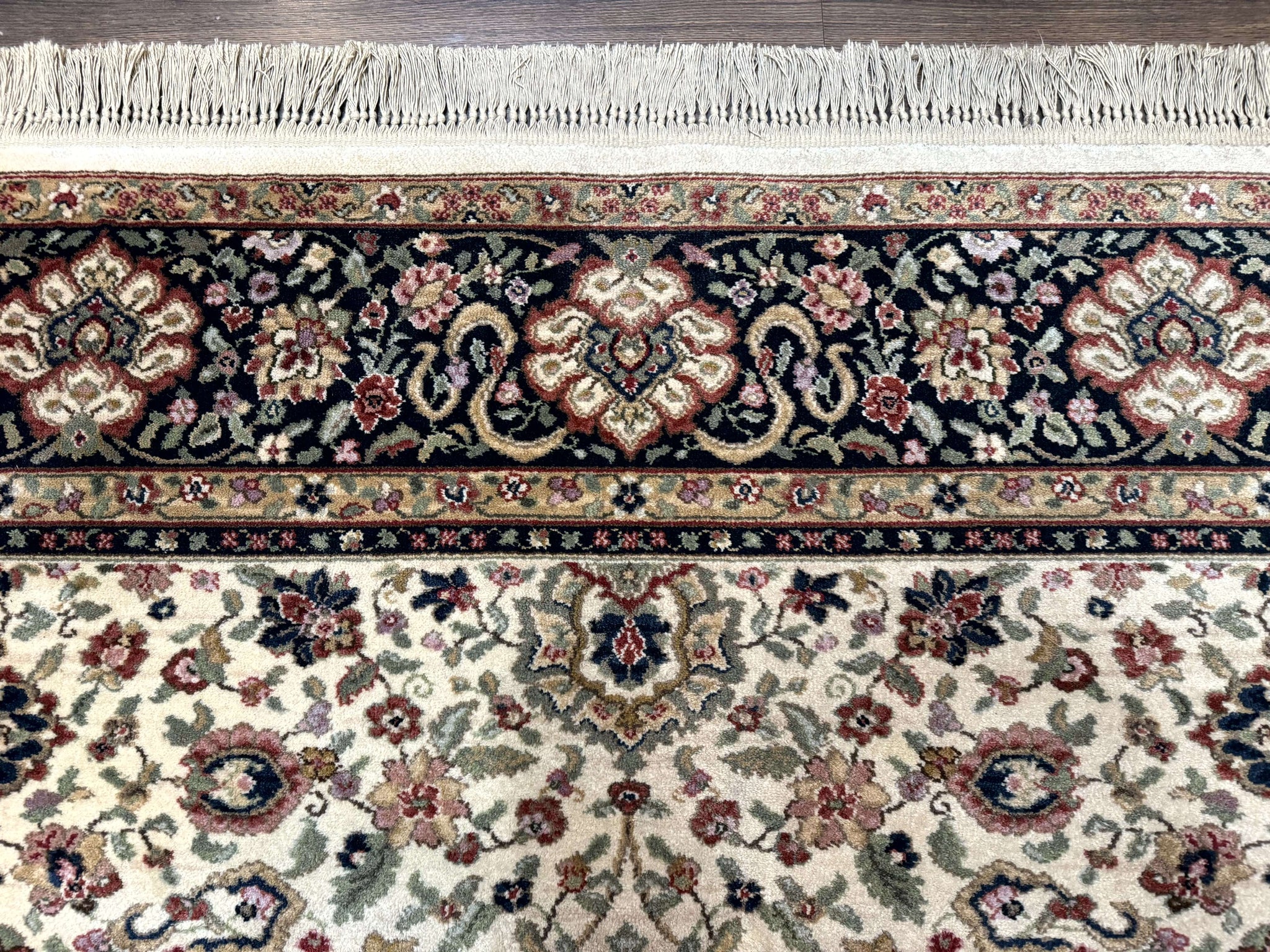 Karastan Rug 8.8 x 10.6 Ivory Indo Kirman #700/706, Wool Original Series by Jewel Rugs