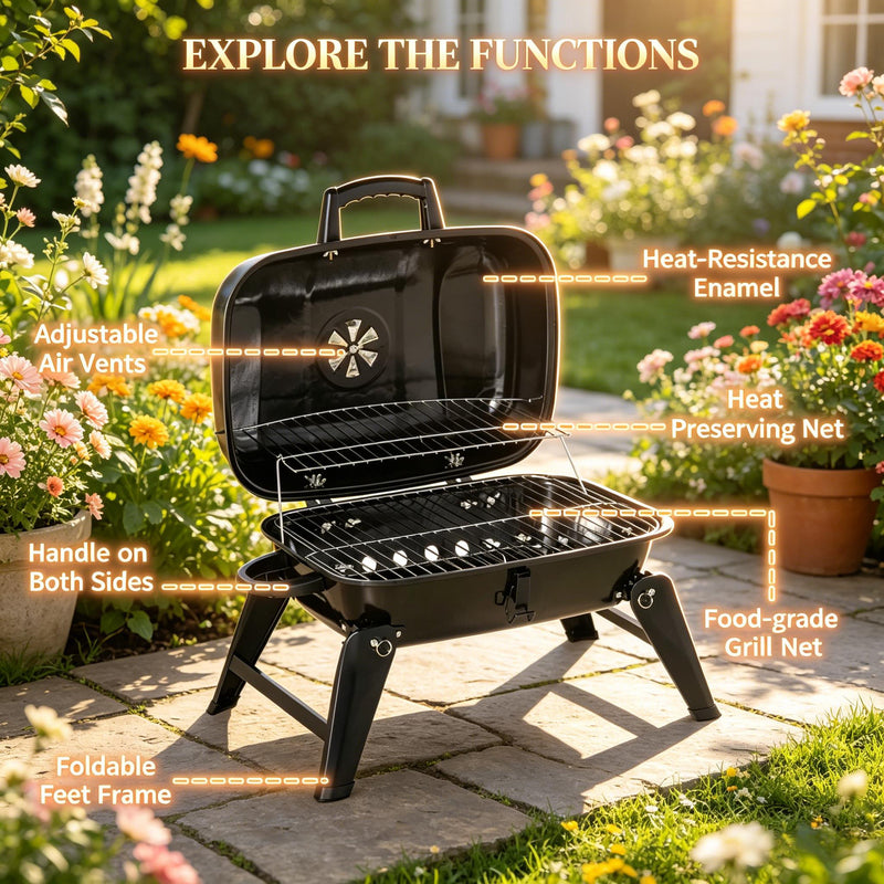 Small Portable Charcoal Grill by HouseOfZazla