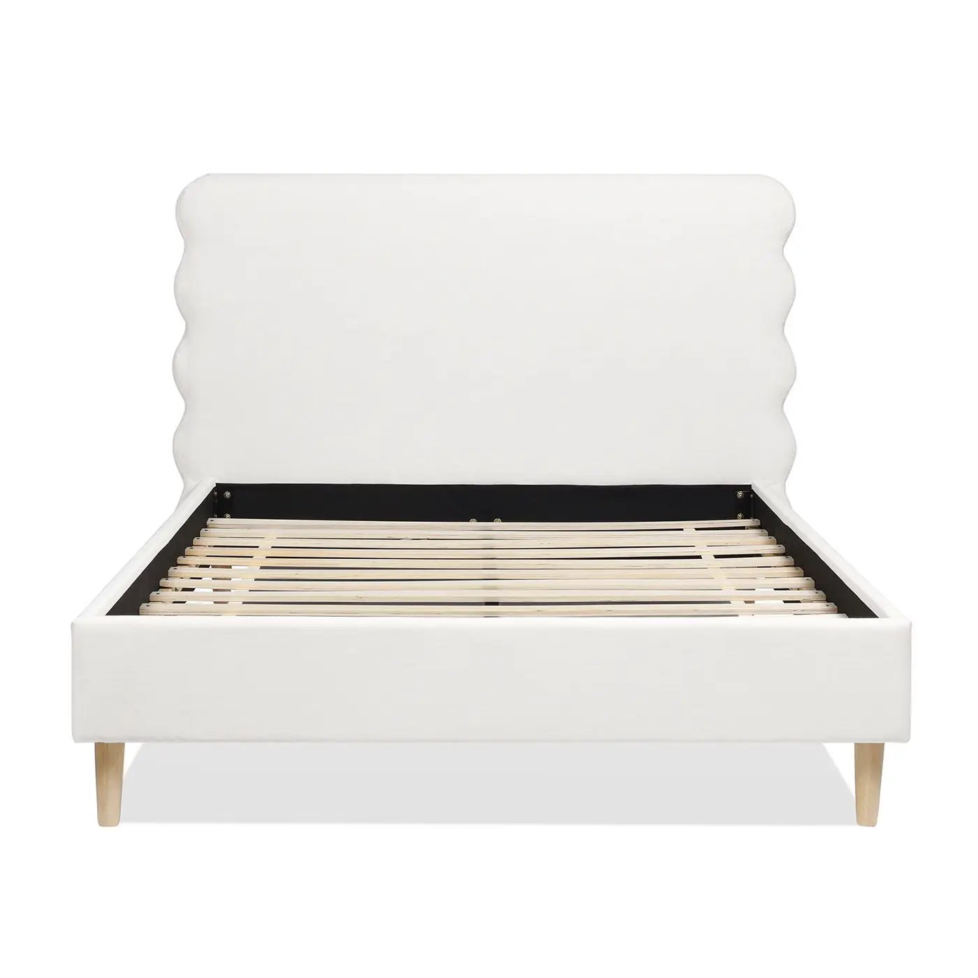 Stockholm - Modern Wavy Headboard Platform Bed by HouseOfZazla