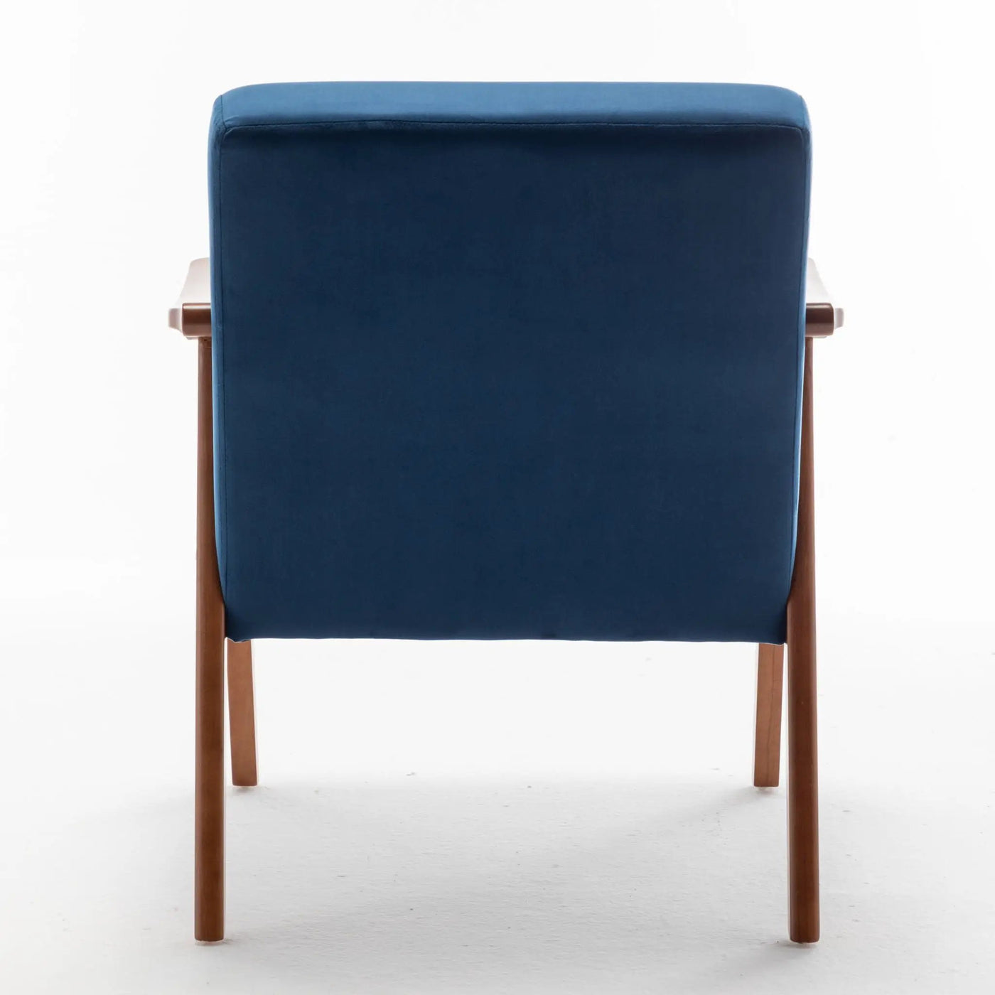 Mid Century Modern Accent Chair With Solid Wood Frame And Extra Thick Backrest by HouseOfZazla