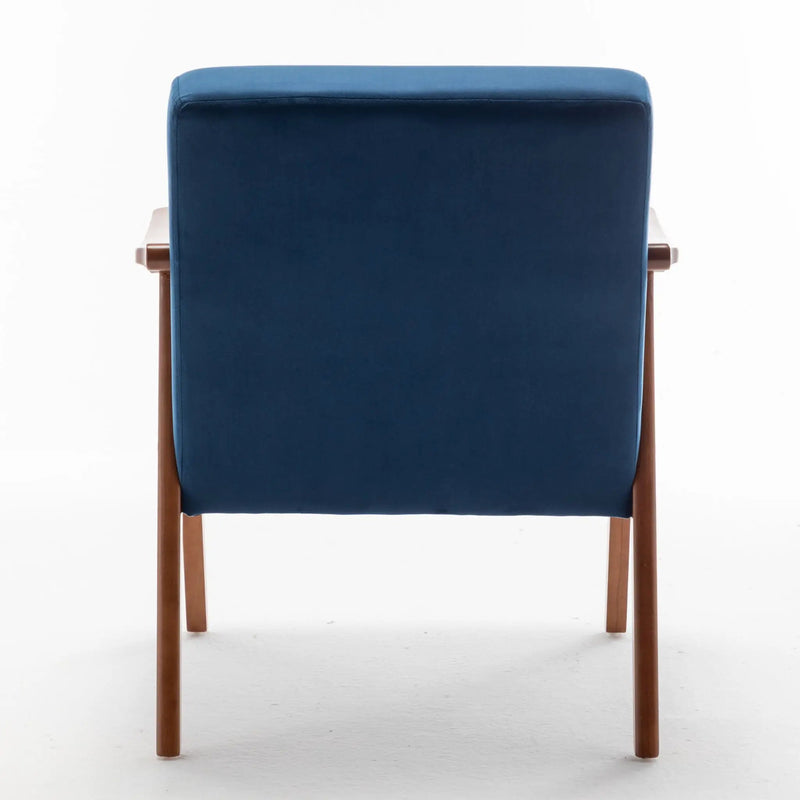 Mid Century Modern Accent Chair With Solid Wood Frame And Extra Thick Backrest by HouseOfZazla