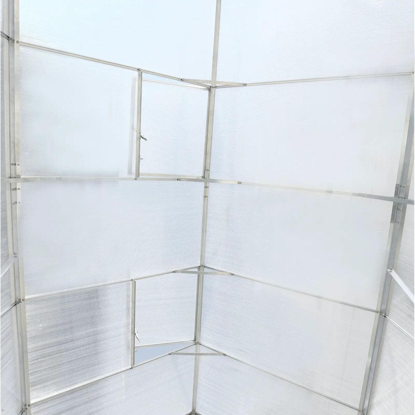 Polycarbonate house, Heavy Duty Outdoor Aluminum Walk-In House Kit With Rain Gutter, Vent And Door For Backyard Garden by HouseOfZazla