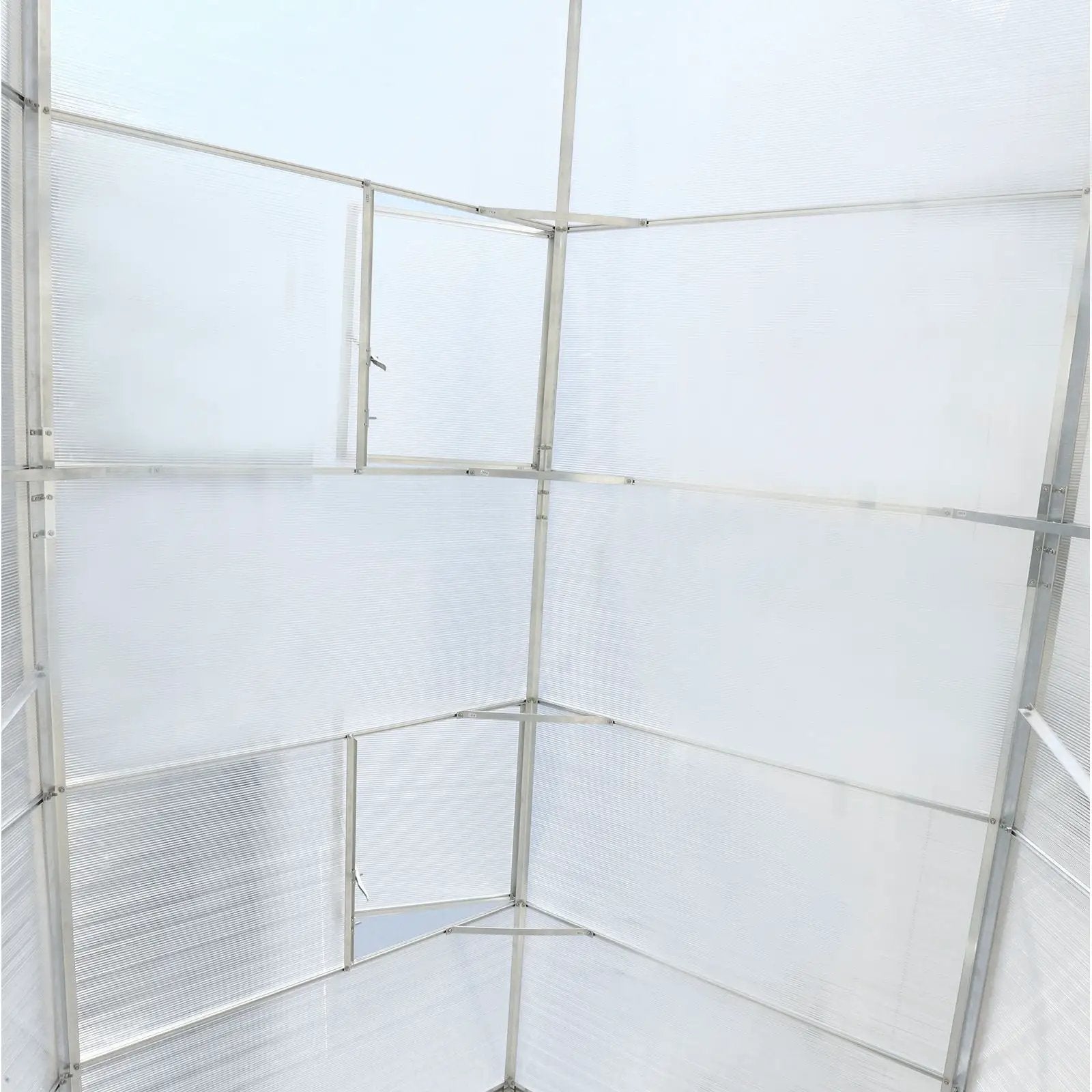 Polycarbonate house, Heavy Duty Outdoor Aluminum Walk-In House Kit With Rain Gutter, Vent And Door For Backyard Garden by HouseOfZazla