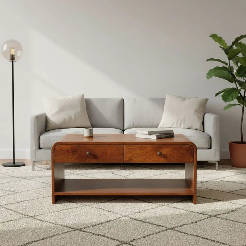 Aspen - Slim Coffee Table - Dark Brown by Unique Piece Furniture