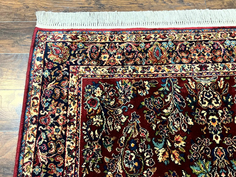 Karastan Rug 5.9 x 9 Red Sarouk Rug #785, Karastan Wool Rug, Karastan Carpet, Original 700 Series Vintage Karastan Oriental Rug Discontinued by Jewel Rugs
