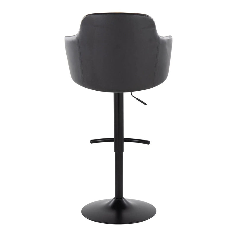 Boyne - Contemporary Adjustable Barstool With Swivel With Rounded T Footrest (Set of 2) by Unique Piece Furniture